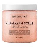 MAJESTIC PURE Himalayan Salt Body Scrub with Lychee Oil, Exfoliating Salt Scrub to Exfoliate & Moisturize Skin, Deep Cleansing - 10 oz 10 Fl Oz (Pack of 1) - Buy Online on GoSupps.com