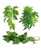 ERKOON Artificial Plastic Plant 3 Pieces Set Reptile Habitat and Aquarium Fish Terrarium Decor - Buy Online on GoSupps.com