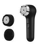 N graCoola 3.0 Waterproof Facial Cleansing Brush - Rechargeable Electric Face Scrubber for Men & Women with 3 Brushes & 2 Action Modes - Black - Buy Online on GoSupps.com
