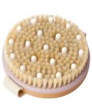 MainBasics Dry Body Brush Exfoliating Body Scrubber - Boar Bristles & Massage Nodules for Dry Skin, Blood Circulation, Cellulite Treatment, and Lymphatic Drainage - Buy Online on GoSupps.com