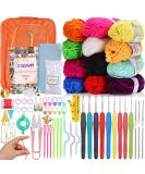 XSEINO Crochet Kit with Crochet Hooks Yarn Set - Premium Bundle Includes 12 Colors Crochet Yarn Balls Crochet Kit Accessories Kit Crochet Bag and Lot More - Starter Pack for Kids Adults - Buy Online on GoSupps.com