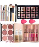 RoseFlower Makeup Kit for Women Full Kit All in One Makeup Gift Set for Teen Girl Beginner Make up Set with Eyeshadow Palette Lipstick Liquid Foundation Mascara Eyeliner Blush Powder Puff Brush 151 - Buy Online on GoSupps.com