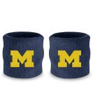 University of Michigan College Athletic Cotton Terry Cloth Wristbands (Pair) | School Basketball, Tennis, Football, Baseball - Buy Online on GoSupps.com
