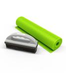 CAREAPRO RUBBER Brush + cleaning cloth - Animal hair remover - Quickly remove dog hair - dog hair remover - car upholstery brush green 2 -part set - Buy Online on GoSupps.com