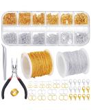 OPOUNT 65 Feet Jewelry Chains with Jump Rings and Lobster Clasps - Gold & Silver - For Jewelry Making - Buy Online on GoSupps.com