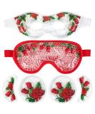 Cooling Gel Eye Mask Set - 4 PCS Ice Face Mask for Eyes, Puffiness, Migraine & Dark Circles - Reusable Cooling Pads with Plush Backing - Buy Online on GoSupps.com