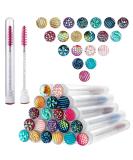 20 Pcs Disposable Mascara Wands Set - Eyelash Extensions & Eyebrow Brush - Diamond Spoolies with Empty Tubes - Makeup Tool in Mixed Colors - Buy Online on GoSupps.com