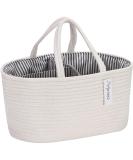 Hinwar Baby Diaper Caddy | Portable Newborn Organizer & Shopping Bag | Cotton Rope Basket for Diapers & Cloths | Perfect Infant Shower Gift (1 Pack) - International Shipping Available - Buy Online on GoSupps.com