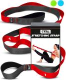 Stretching Strap with Loops - Non Elastic Yoga & Physical Therapy Band - 10 Loops for Flexibility & Exercise - Red - Buy Online on GoSupps.com