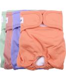 Joydaog diapers for bitches for small dogs reusable premium belly wrap size XS 4 pieces X-Small (Pack of 4) 4 bright colors - Buy Online on GoSupps.com