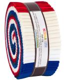 Robert Kaufman Kona Cotton Solids Patriotic 2.5 Jelly Roll RU-779-40 - Precut Quilting Strips Assortment - Buy Online on GoSupps.com