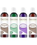 Carrier Oil Variety Set 4 oz - Almond, Avocado, Coconut, Grapeseed - 100% Pure Natural Cold Pressed Oils for Aromatherapy, Skin & Hair Growth. Ideal for Body Massage and Moisturizing - Buy Online on GoSupps.com
