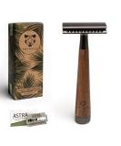 ANYMALE Walnut Wood Safety Razor - Eco-Friendly Zero Waste Razor for Men & Women | Includes 5 ASTRA Blades - Buy Online on GoSupps.com