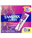 Tampax Radiant Tampons 42ct - Super Absorbency - Pink and Blue Design - Buy Online on GoSupps.com