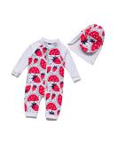 BONVERANO Baby Girl Swimsuit UPF 50+ Sun Protection | Full-Length Zipper & Sun Cap | 12 Months | Strawberry - Buy Online on GoSupps.com