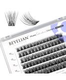 Beyelian C Curl Cluster Eyelashes - 84 PCs DIY Extensions 0.07mm Mixed Length 10-16mm Super Thin Black Band - Buy Online on GoSupps.com