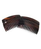 Buy 2 x Havana-Brown Split Tooth Insert Comb (8x5.5 cm) - Made in France | International Shipping Available - Buy Online on GoSupps.com
