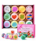 Premium Bath Bombs - 12 Pcs Relaxation Gift Set for Women | Spa Bathing Balls for Girlfriend Mother & Kids | Ideal Advent Calendar & Birthday Present - Buy Online on GoSupps.com
