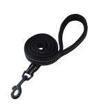 Durable Dog Leash for Puppies | Padded 1.1m Pet Leash Rope | Black | 1 Pack - Buy Online on GoSupps.com