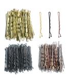 150 Metal Wave Shape Hairpins - 5cm Bobby Pins for Women & Salons Brown Gold Black - Complete Storage Box - Buy Online on GoSupps.com