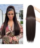 Shop Brown Ponytail Extensions - Natural Clip-In 70cm/28-inch Hairpieces | Mossbraun Magic Paste Wrap Around | Perfect for a Stylish Look - Buy Online on GoSupps.com