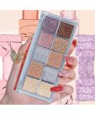 FOLTREN Glitter Eyeshadow Palette - 10 Colors, High Pigmented, Waterproof - Buy Online on GoSupps.com