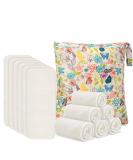 Damero 5-Layer Bamboo Reusable Diaper Inserts - 12PCS Cloth Diaper Inserts with Extra Storage Bag | Eco-Friendly Bamboo Material | 12 Count - Buy Online on GoSupps.com