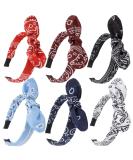 TOBATOBA 6 Pack Bandana Headbands for Women - Cute Bunny Ears & Top Knot Design - Buy Online on GoSupps.com