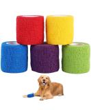 5 Rolls Pet Vet Wrap for Dogs Cats and Horse Self Adherent Bandage 2inch No Woven Elastic Cohesive Tapes for Finger Sports and Stretch Athletic 2inch(5 Count of A Pack) - Buy Online on GoSupps.com