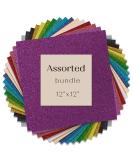 Glitter Heat Transfer Vinyl Bundle - 12x12, 16 Colors - Iron-On HTV for DIY Shirt Designs - Buy Online on GoSupps.com