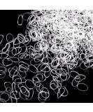 Lusofie 2500Pcs Clear Hair Elastic Bands Small Clear Elastic Hair Bands Soft Baby Elastic Hair Ties Hair Bands for Girls Kids Braids Hair Wedding Hairstyle Transparent White - Buy Online on GoSupps.com