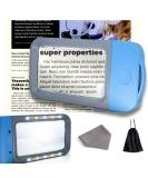VOCA Magnifying Glass with Light 3X Large Rectangle Reading Magnifier with 10 LEDs for Seniors with Macular Degeneration Newspaper Books Small Print for Low Visions (Blue) - Buy Online on GoSupps.com