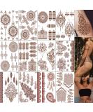 Brown Henna Tattoo Kit - 12 Waterproof Stencil Sheets for Body Art - Buy Online on GoSupps.com