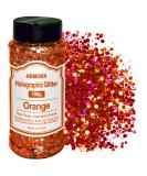 Hemoer Holographic Chunky Glitter 100g - Orange Craft Glitter for Resin Face Nail Body Slime & Festival Party Decor - Buy Online on GoSupps.com