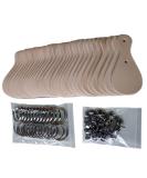 Upon Leather 30 Pack Key Fob Kits - Vegetable Tanned Tooling Leather | DIY Key Rings & Rivets | Easy to Tool, Carve, Engrave, Paint, Dye or Stamp - Buy Online on GoSupps.com