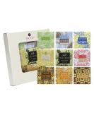 French Milled Botanical Soap Sampler Set of 9 - Natural Vegetable-Based Mini Soaps with Essential Oils & Shea Butter | Beach Scents - Buy Online on GoSupps.com