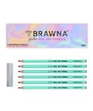 BRAWNA 6 Pcs Pro Lip Pencils with Sharpener - Waterproof Peel Off Lip Pencil Set - PMU Lip Blush Supplies - Red - Buy Online on GoSupps.com