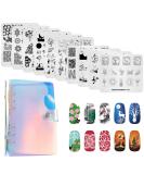 KADS 11-Piece Nail Stamp Set | 10 Plates + Laser Symphony Storage Bag | Perfect for Christmas Nail Art & Animal Designs | Shop Now! - Buy Online on GoSupps.com