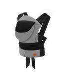 Kinderkraft Adoree Baby Carrier | Ergonomic Sling for Infants to Toddlers | 2 Carrying Positions | Adjustable Straps & Hood | Cotton Linen Viscose | Gray-Black - Buy Online on GoSupps.com