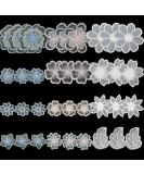 Yayatty 36 Pcs Lace Flowers Embroidery Applique Set - Ideal for Wedding Dress Sewing Craft DIY - Iron On Rose Leaf Organza Patches - Buy Online on GoSupps.com