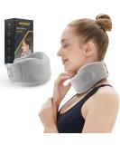 Neck Brace - Foam Cervical Collar for Pain Relief & Spine Support | Comfortable Gray Neck Support for Sleep - Medium Size - Buy Online on GoSupps.com