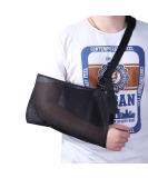 Arm Support Sling for Elbow Wrist & Shoulder Injuries - Lightweight Adjustable Arm Sling for Men & Women - Large Black - Buy Online on GoSupps.com