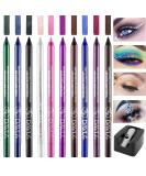 Wismee 10 Colors Eyeliner Pen Set - Professional Pearl Eyeliner Kit for Long Lasting Eye Makeup - Buy Online on GoSupps.com
