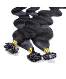 Buy Hair2Heart Real Hair Bonding Extensions - Wavy 50 Strands 1g 50cm 2/0 Black | International Shipping Available - Buy Online on GoSupps.com
