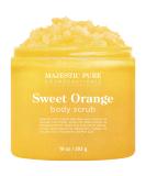 Majestic Pure Sweet Orange Body Scrub - Natural Exfoliating & Moisturizing Skin Care | 10 oz - Perfect Gift for Her - Buy Online on GoSupps.com