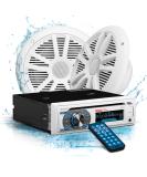 BOSS Marine Boat Stereo Sound System Speaker Package - MCK508WB.6, Single Din Radio, CD Player, Bluetooth, Two 6.5 Speakers, Dipole Antenna - Buy Online on GoSupps.com