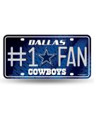 NFL Dallas Cowboys #1 Fan Metal License Plate Tag by Rico Industries - Buy Online on GoSupps.com