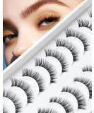 Natural Wispy Mink False Eyelashes - 10 Pairs | Volume Lashes - D-M02 (12mm) - Buy Online on GoSupps.com