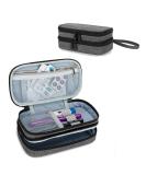 Trunab Portable Travel Bag with Weekly Pill Box Organizer - Travel Pill Case for Vitamins Fish Oil & Supplements - Grey - Buy Online on GoSupps.com