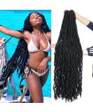 44 Inch Faux Locs Crochet Hair 6 Pack 1B - Soft Goddess Braiding Synthetic Hair - Buy Online on GoSupps.com
